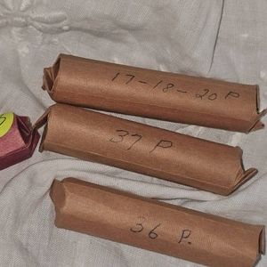 Rolls WheatBack Pennies 1c, 44S,37P,17-18-20P,36P