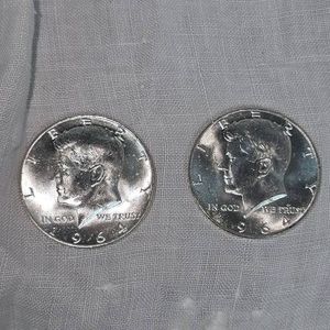 2-1964 Kennedy Halfs, AU PLUS