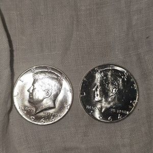 2-1964 Kennedy Halfs, AU PLUS