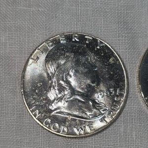 2-1963 Franklin Halfs 50c AU Plus