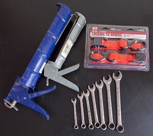 Quali-Kraft Wrench Set, Tie-Downs, Caulking Guns