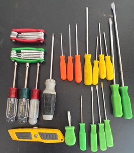 Nut Drivers, Hex and Torx Sets, Various Screwdrivers