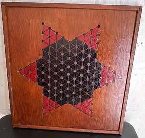 Vintage Hop Ching Chinese Checker Board