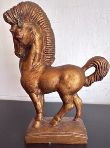 Vintage Jaru Trojan Horse Sculpture