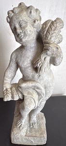 Vintage Cast Concrete Garden Statue