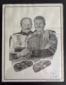 Dale Adkins Sketch Featuring Dale Earnhardt Sr and Jr
