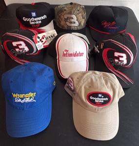Collection of Eight Dale Earnhardt Caps