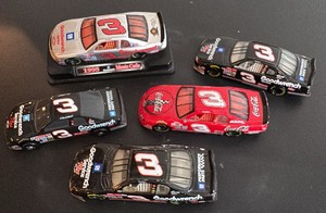 Five 143 Scale Dale Earnhardt Cars