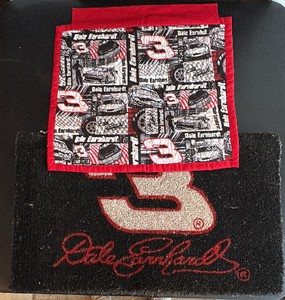 Cloth Wall Hanging and Rug Featuring Dale Earnhardt