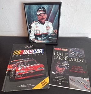 Photo of Dale Earnhardt and Two Books