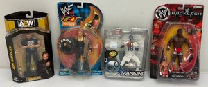 Miscellaneous action figures, including wrestling WWE and more.