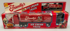 Vintage friendllys ice cream truck, remote control semi battery powered in original box.New old stock.