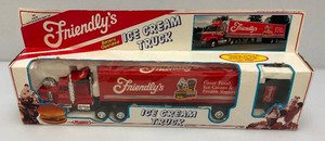 Vintage friendllys ice cream truck, remote control semi battery powered in original box. New old stock.