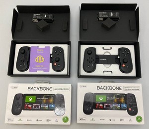 Backbone One Ergonomic Mobile Controller Black for iPhone Xbox Game Pass Edition open box items.