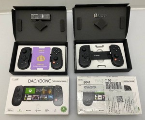 Backbone One Ergonomic Mobile Controller Black for iPhone Xbox Game Pass Edition open box items.
