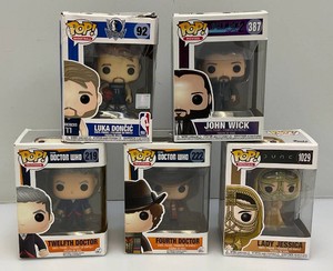 Miscellaneous Funko pop collectibles, including doctor whoAnd more.