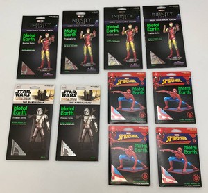 Miscellaneous metal Earth.Metal models period premium series and more, including the Mandalorian, spider man and iron man. All items are new in pack.