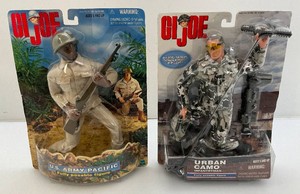 Two vintage collectible GI joe 12 action figures on original cards. New old stock