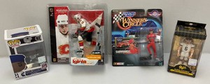 Miscellaneous vintage collectible sports action figures, new on card old stock