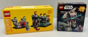 Collectible Lego sets, including number 40775 castle and Star Wars number 75390 Both are new old stock.