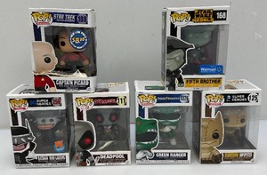 Miscellaneous collectible, Funko pop figures, includingDeadpool and more, all new old stock.