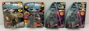 Miscellaneous collectible Star Trek, next generation action figures and more. All new old stock.