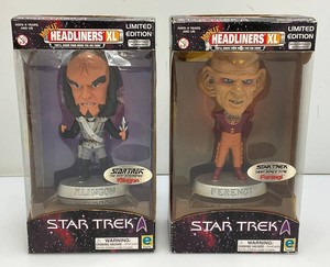 Star Trek Movie Headliners XL Ferengi Limited Edition Deep Space Nine Figure and Star Trek The Next Generation Klingon Sculpture 2000 Headliners Equity WCOA NIB