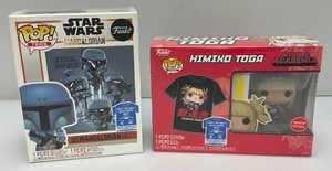 Miscellaneous collectible, funko pops, including Star Wars and more. All new old stock.