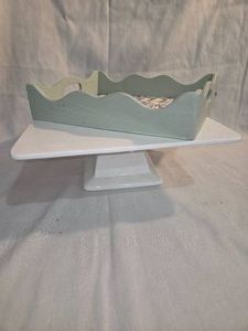 Vintage serving tray and cake stand