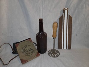 Vintage potato masher and other vintage items