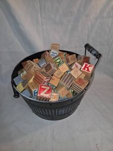 Vintage alphabet blocks