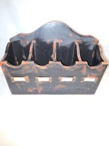 Vintage wooden card holder