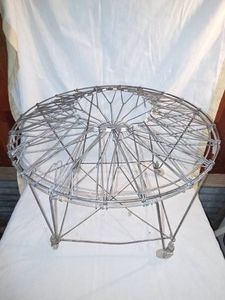 Vintage collapsible folding laundry basket