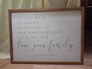 Wood Decor with Mother Teresa quote