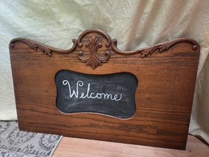 Chalkboard Sign with ornate wood frame
