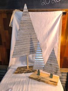 Tin Tree Decor- 2 Piece lot