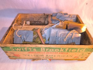 Box full of letter pieces