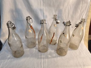 Vintage Swing-Top glass Bottles-6 pieces