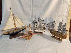 Lot of 4 Vintage Sailboats