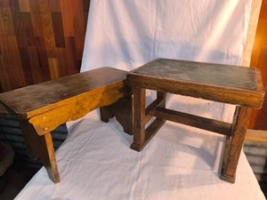 Small wooden step stools - Lot of 2