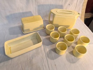Vintage Norge Art Deco Pottery lot-11 pieces