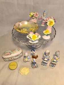 Antique Porcelain Figurines and Trinkets