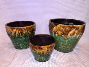 VINTAGE Robinson Ransbottom jardiniere pots - Set of 3
