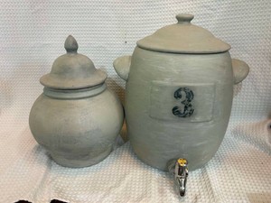 VINTAGE Stoneware Pots -Lot of 2