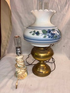Vintage Gone with the wind lamp and small Boudoir lamp