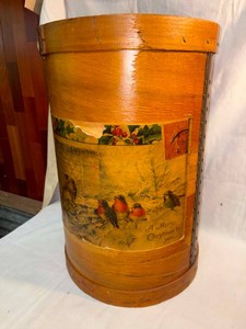 Merry Christmas Wooden Bucket for rustic settings