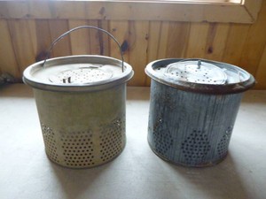 2 Vintage Minnow Buckets