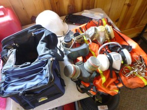Safety Items in Duffle Bag