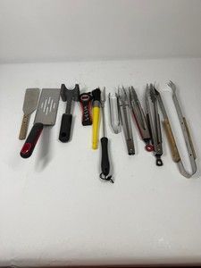 Lot of BBQ Grill Tools Tongs Spatulas Meat Tenderizer Bottle Opener