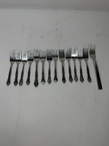 Lot of Stainless Steel Dinner Forks Mixed Flatware Patterns
